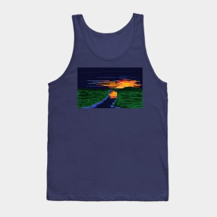 Blocky Sunset Tank Top